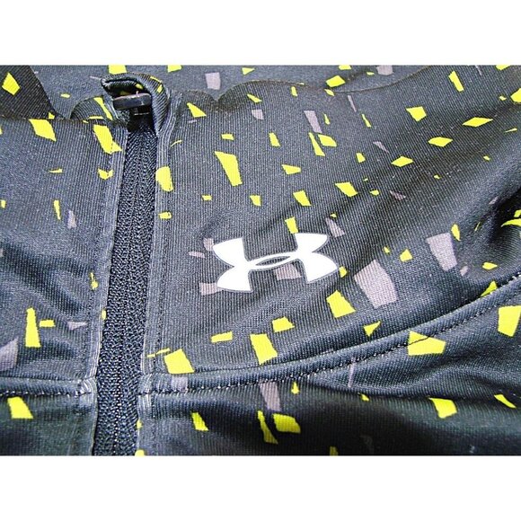 Under Armour Womens Fitted Cold Gear 1/2 Zip Pullover Blk Gray Yellow M/L Thumb - Picture 7 of 12